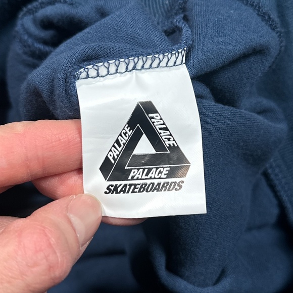 Palace Skateboards S-Layer Track Top Blue Tech Fleece Jacket Hoodie Mens Small - Picture 9 of 11